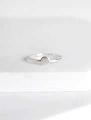 silver circle disc ring