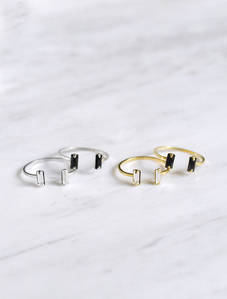 cuff ring . baguette