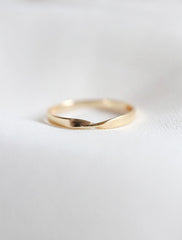 14k gold vermeil flat twisted ring