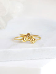 gold hippie stacking rings