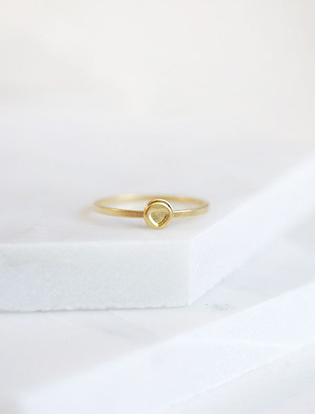 tiny gold heart ring