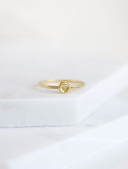 tiny gold heart ring