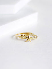 gold star stacking rings