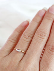 gold filled marquis ring (horizontal) modelled