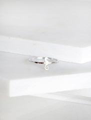 tiny silver seahorse ring