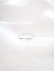 tiny pearl ring silver