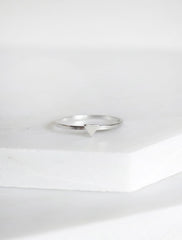 tiny silver triangle ring