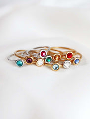 birthstone ring (3mm)