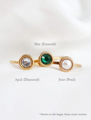 birthstone ring (3mm)