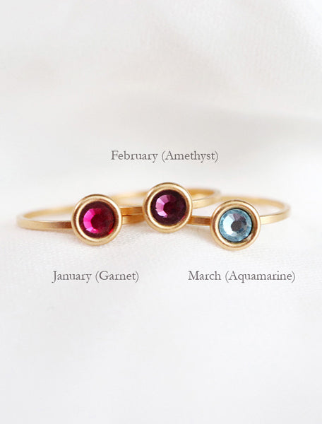 birthstone ring (4mm)