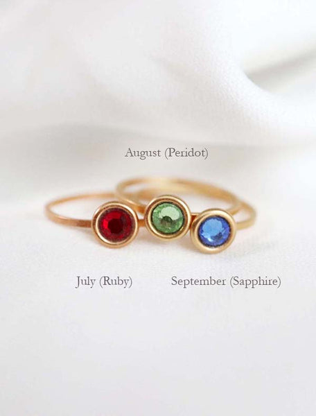 birthstone ring (4mm)