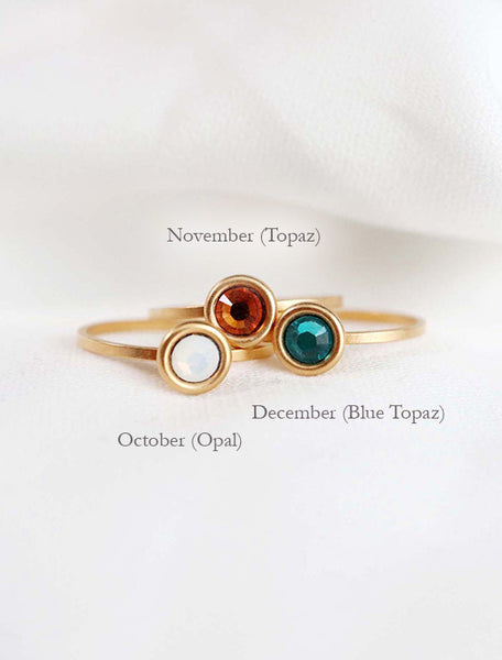 birthstone ring (4mm)