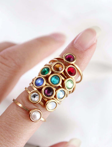 4mm bubble ring . colours