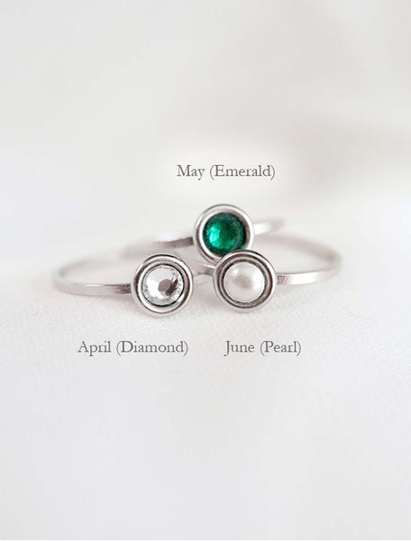 birthstone ring (4mm)